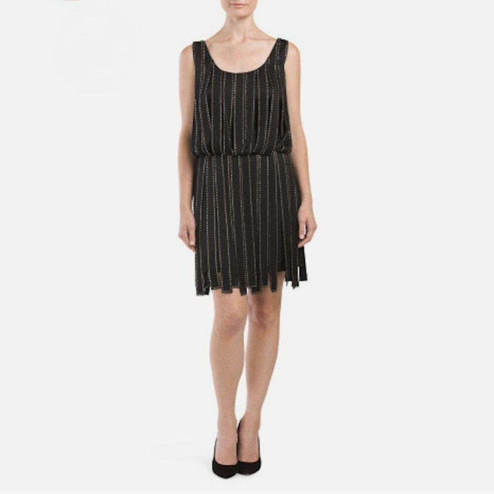 Milly Rhinestone Embellished Cocktail Dress